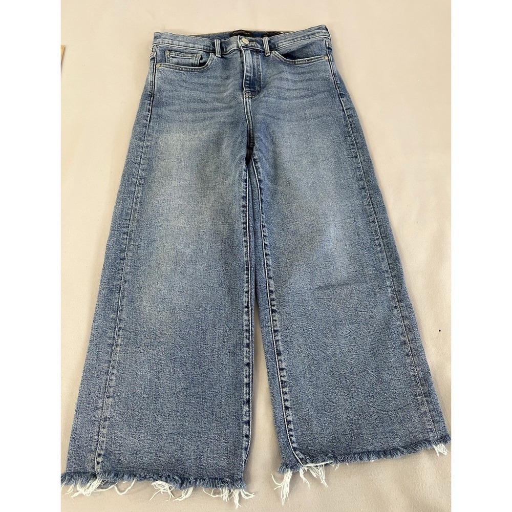 Banana Republic Premium Denim Jeans High Rise Wideβ Leg Crop Sz 30P